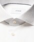 Eton Solid Color Filo di Scozia Cotton Jersey Jacquard Knit Overhemd Wit
