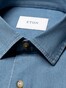 Eton Solid Color Lightweight Denim Stretch Overhemd Blauw