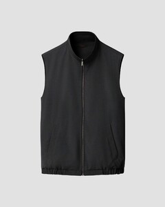Eton Solid Color Reversible Body-Warmer Donker Grijs