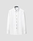 Eton Solid Color Signature Twill Contrast Details Overhemd Wit