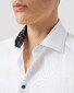 Eton Solid Color Signature Twill Contrast Details Overhemd Wit