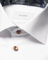 Eton Solid Color Signature Twill Contrast Details Overhemd Wit
