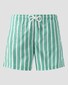 Eton Stripe Drawstring Rear Zip Pocket Swim Short Green