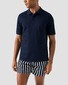 Eton Stripe Drawstring Rear Zip Pocket Swim Short Navy
