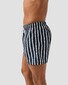 Eton Stripe Drawstring Rear Zip Pocket Swim Short Navy