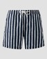 Eton Stripe Drawstring Rear Zip Pocket Swim Short Navy