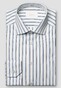 Eton Striped Luxury Organic Supima Cotton 120 Fine Poplin Overhemd Blauw