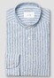 Eton Striped Soft Touch Linnen Band Collar Overhemd Licht Blauw