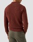 Eton Structure Knit Polo Pullover Extrafine Merino Trui Donker Rood