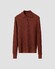 Eton Structure Knit Polo Pullover Extrafine Merino Trui Donker Rood