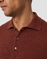 Eton Structure Knit Polo Pullover Extrafine Merino Trui Donker Rood