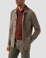 Eton Structure Knit Polo Pullover Extrafine Merino Trui Donker Rood