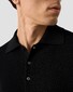 Eton Structure Knit Polo Pullover Extrafine Merino Trui Zwart