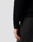 Eton Structure Knit Polo Pullover Extrafine Merino Trui Zwart