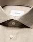 Eton Subtle Herringbone Cotton Signature Flanel Overhemd Beige
