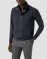 Eton Subtle Herringbone Cotton Signature Flanel Overhemd Navy