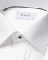 Eton Subtle Rich Geometric Structure Dobby Weave Rounded French Cuffs Overhemd Wit