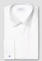 Eton Subtle Rich Geometric Structure Dobby Weave Rounded French Cuffs Overhemd Wit