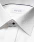 Eton Subtle Texture Fine Striped Bib Evening Piqué Overhemd Wit