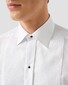 Eton Subtle Texture Fine Striped Bib Evening Piqué Overhemd Wit