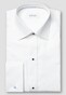 Eton Subtle Texture Fine Striped Bib Evening Piqué Overhemd Wit