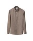 Eton Subtle Texture Herringbone Brushed Cotton Signature Flanel Overhemd Beige