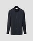 Eton Subtle Texture Herringbone Brushed Cotton Signature Flanel Overhemd Navy