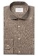 Eton Subtle Texture Herringbone Brushed Cotton Signature Flannel Shirt Beige