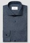 Eton Subtle Tone-on-Tone Paisley Pattern Fine Twill Overhemd Navy