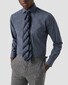 Eton Subtle Tone-on-Tone Paisley Pattern Fine Twill Overhemd Navy