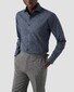 Eton Subtle Tone-on-Tone Paisley Pattern Fine Twill Overhemd Navy