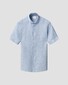 Eton Subtle Uni Lightweight Linnen Garment Washed Short Sleeve Overhemd Licht Blauw