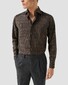Eton Super 120s Merino Wool Allover Mini Check Overhemd Donker Bruin