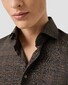 Eton Super 120s Merino Wool Allover Mini Check Overhemd Donker Bruin