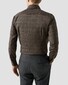 Eton Super 120s Merino Wool Allover Mini Check Overhemd Donker Bruin