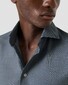 Eton Super 120s Ultra-Soft Merino Semi Solid Texture Pattern Overhemd Navy