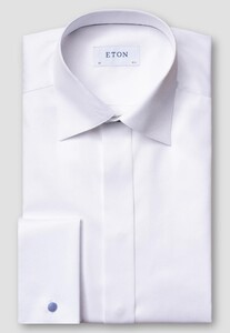 Eton Super Slim Signature Twill French Cuff Shirt White