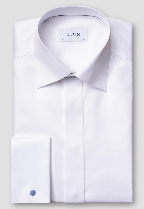 Eton Super Slim Signature Twill French Cuff Shirt White