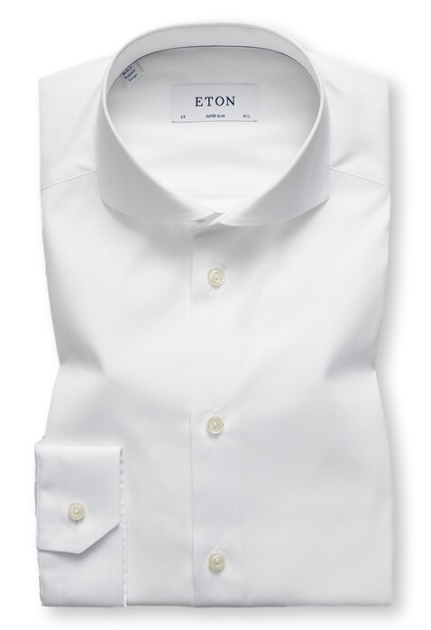 Eton Super Slim Uni Poplin Shirt White