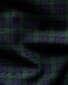 Eton Tartan Plaid Check Organic Cotton Twill Button-Down Overhemd Navy-Groen