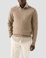 Eton Thick Plain Stitch Luxury Eco Cashmere Crew Neck Trui Beige