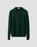 Eton Thick Plain Stitch Luxury Eco Cashmere Crew Neck Trui Donker Groen