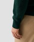 Eton Thick Plain Stitch Luxury Eco Cashmere Crew Neck Trui Donker Groen