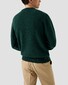 Eton Thick Plain Stitch Luxury Eco Cashmere Crew Neck Trui Donker Groen