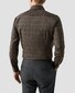 Eton Tonal Check Pattern Ultra-Soft Reda 120s Merino Wool Overhemd Donker Bruin