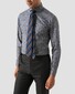 Eton Tonal Ornamental Pattern Signature Twill Overhemd Navy