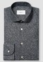 Eton Tonal Ornamental Pattern Signature Twill Overhemd Navy