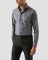 Eton Tonal Ornamental Pattern Signature Twill Overhemd Navy