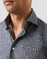 Eton Tonal Ornamental Pattern Signature Twill Overhemd Navy