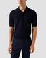 Eton Tonal Pinstripe Stripe Pattern Soft Organic Cotton Polo Navy